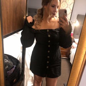 Boutique OTS Button Down Mini Dress